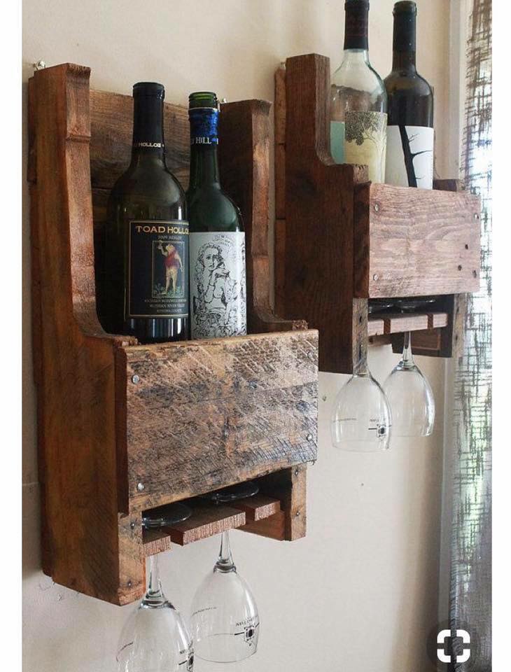Pallet style wine rack