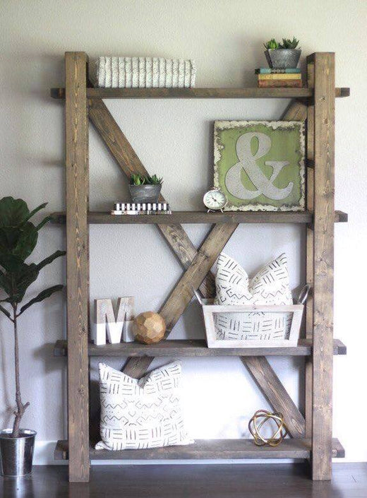 Rustic X Back Bookshelf Saturday April 13th, 2019 @11am Kawartha Lakes